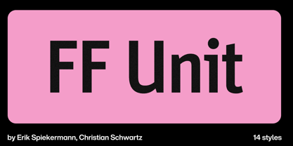 FF Unit Font Poster 1